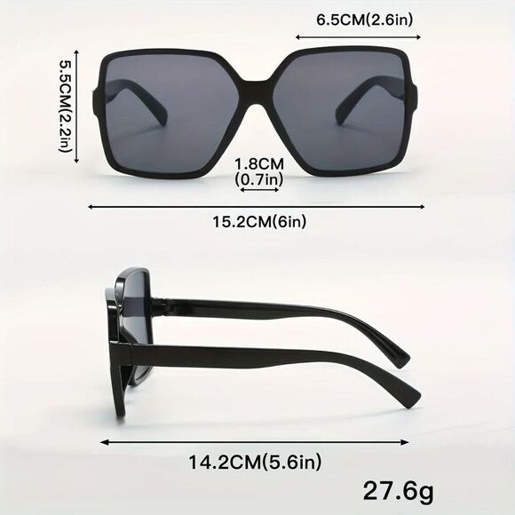 Women’s Oversized Gradient Sunglasses — Lightweight Black Frame — New - Picture 4 of 5